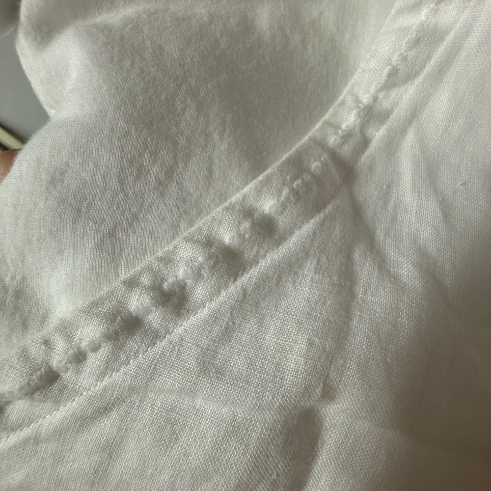 Pure Jill Elements White Linen Embroidered Sleeveless Tunic Dress Medium Coastal - Picture 12 of 15
